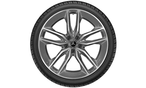 Колесный диск AMG 9J×20 ET28 для Mercedes-Benz CLS 257, задняя ось, серый металлик Tremolite, с алмазной проточкой — фото 3