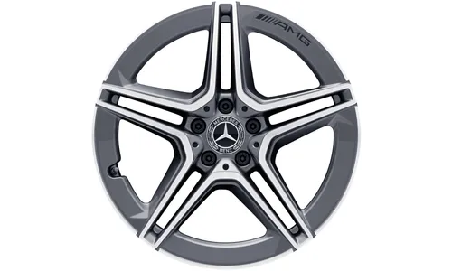 Колесный диск AMG 8J×19 ET10 для Mercedes-Benz CLS 257, передняя ось, серый металлик Tremolite, 5 двойных спиц — фото 1