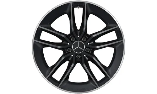 Колесный диск AMG 8J×20 ET10 для Mercedes-Benz CLS 257, передняя ось, черный, матовый — фото 1