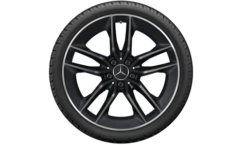 Колесный диск AMG 8J×20 ET10 для Mercedes-Benz CLS 257, передняя ось, черный, матовый — фото 3