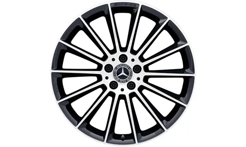 Колесный диск AMG 8J×20 ET10 для Mercedes-Benz CLS 257, передняя ось, черный, с алмазной проточкой, многоспицевый — фото 1