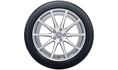 Колесный диск AMG 9,5J×19 ET22 для Mercedes-Benz AMG GT 290, передняя ось, серебристый Vanadium Silver, 10 спиц — фото 1