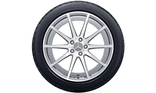 Колесный диск AMG 11J×19 ET17 для Mercedes-Benz AMG GT 290, задняя ось, серебристый Vanadium Silver, 10 спиц — фото 1