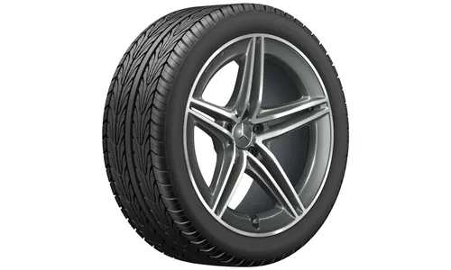 Колесный диск AMG 9,5J×20 ET25,5 для Mercedes-Benz AMG GT 290, передняя ось, серый Tantal, 5 двойных спиц — фото 1