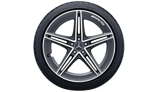 Колесный диск AMG 9,5J×20 ET25,5 для Mercedes-Benz AMG GT 290, передняя ось, серый Tantal, 5 двойных спиц — фото 2