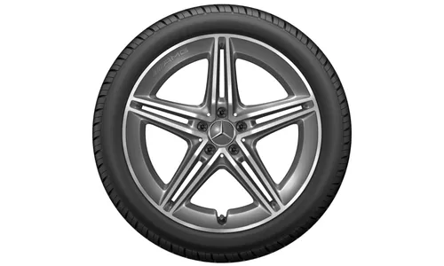 Колесный диск AMG 9,5J×20 ET25,5 для Mercedes-Benz AMG GT 290, передняя ось, серый Tantal, 5 двойных спиц — фото 3