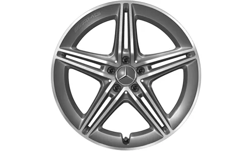 Колесный диск AMG 9,5J×20 ET25,5 для Mercedes-Benz AMG GT 290, передняя ось, серый Tantal, 5 двойных спиц — фото 4