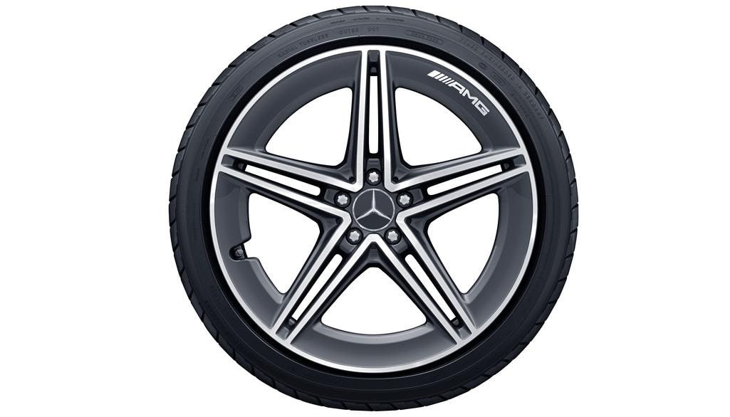 Колесный диск AMG 9,5J×20 ET25,5 для Mercedes-Benz AMG GT 290, передняя ось, серый Tantal, 5 двойных спиц — фото 7