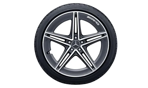 Колесный диск AMG 9,5J×20 ET25,5 для Mercedes-Benz AMG GT 290, передняя ось, серый Tantal, 5 двойных спиц — фото 7