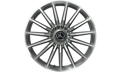 Колесный диск AMG 9,5J×20 ET25,5 для Mercedes-Benz AMG GT 290, передняя ось, титаново-серый, с алмазной проточкой, многоспицевый — фото 1