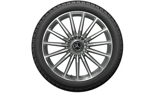 Колесный диск AMG 9,5J×20 ET25,5 для Mercedes-Benz AMG GT 290, передняя ось, титаново-серый, с алмазной проточкой, многоспицевый — фото 2