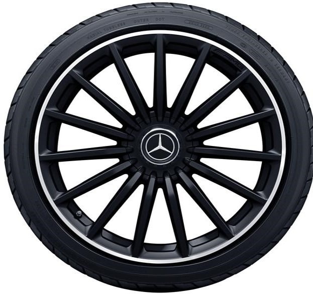 Колесный диск AMG 9,5J×20 ET25,5 для Mercedes-Benz AMG GT 290, передняя ось, черный, матовый — фото 5