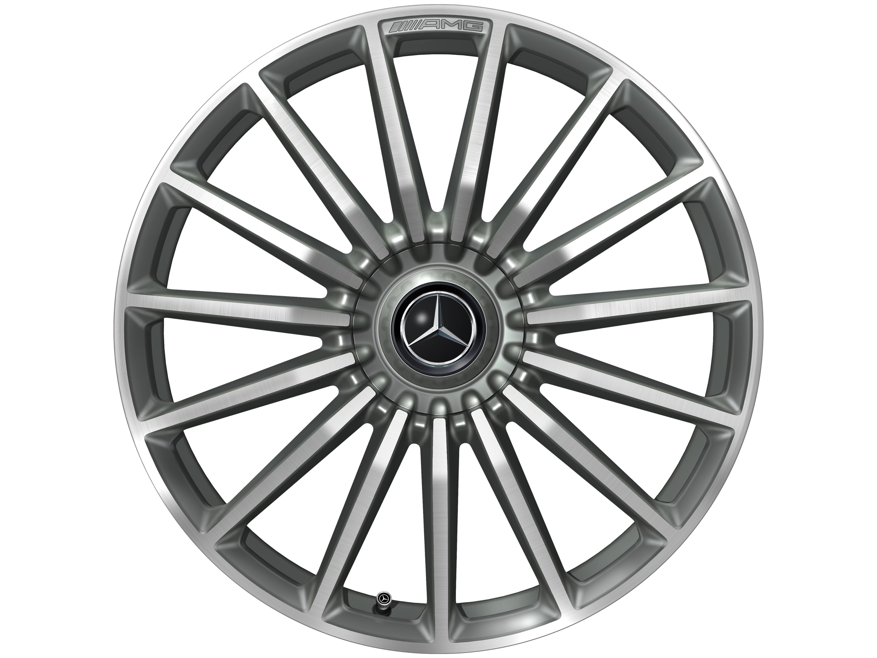 Колесный диск AMG 11J×20 ET20 для Mercedes-Benz AMG GT 290, задняя ось, титаново-серый, с алмазной проточкой, многоспицевый — фото 5