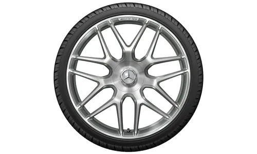 Колесный диск AMG 10J×21 ET30 для Mercedes-Benz AMG GT 290, передняя ось, титаново-серый, с алмазной проточкой, перекрестные спицы — фото 2