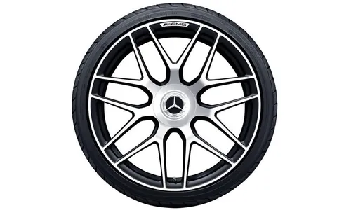 Колесный диск AMG 10J×21 ET30 для Mercedes-Benz AMG GT 290, передняя ось, титаново-серый, перекрестные спицы — фото 2