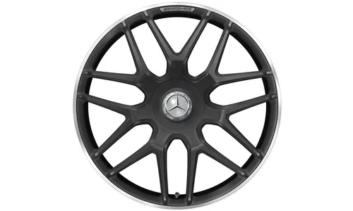 Колесный диск AMG 10J×21 ET30 для Mercedes-Benz AMG GT 290, передняя ось, черный, матовый, перекрестные спицы — фото 1