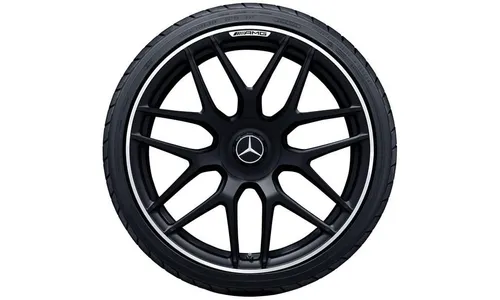 Колесный диск AMG 10J×21 ET30 для Mercedes-Benz AMG GT 290, передняя ось, черный, матовый, перекрестные спицы — фото 2