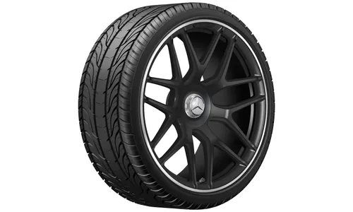 Колесный диск AMG 11,5J×21 ET30 для Mercedes-Benz AMG GT 290, задняя ось, черный, матовый, перекрестные спицы — фото 1