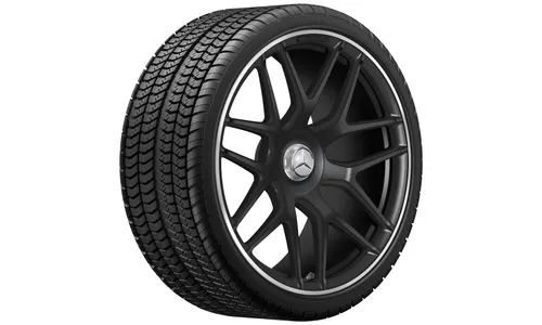 Колесный диск AMG 11,5J×21 ET30 для Mercedes-Benz AMG GT 290, задняя ось, черный, матовый, перекрестные спицы — фото 5