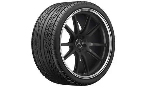 Колесный диск AMG 11,5J×21 ET30 для Mercedes-Benz AMG GT 290, задняя ось, черный, матовый, кромка обода с алмазной проточкой, 10 спиц — фото 2
