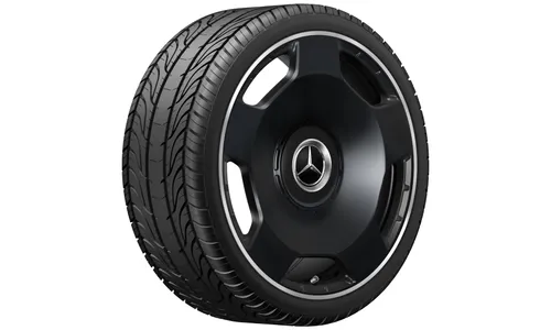 Колесный диск AMG 10J×21 ET30 для Mercedes-Benz AMG GT 290, передняя ось, черный, матовый, 5 декоративных отверстий — фото 1