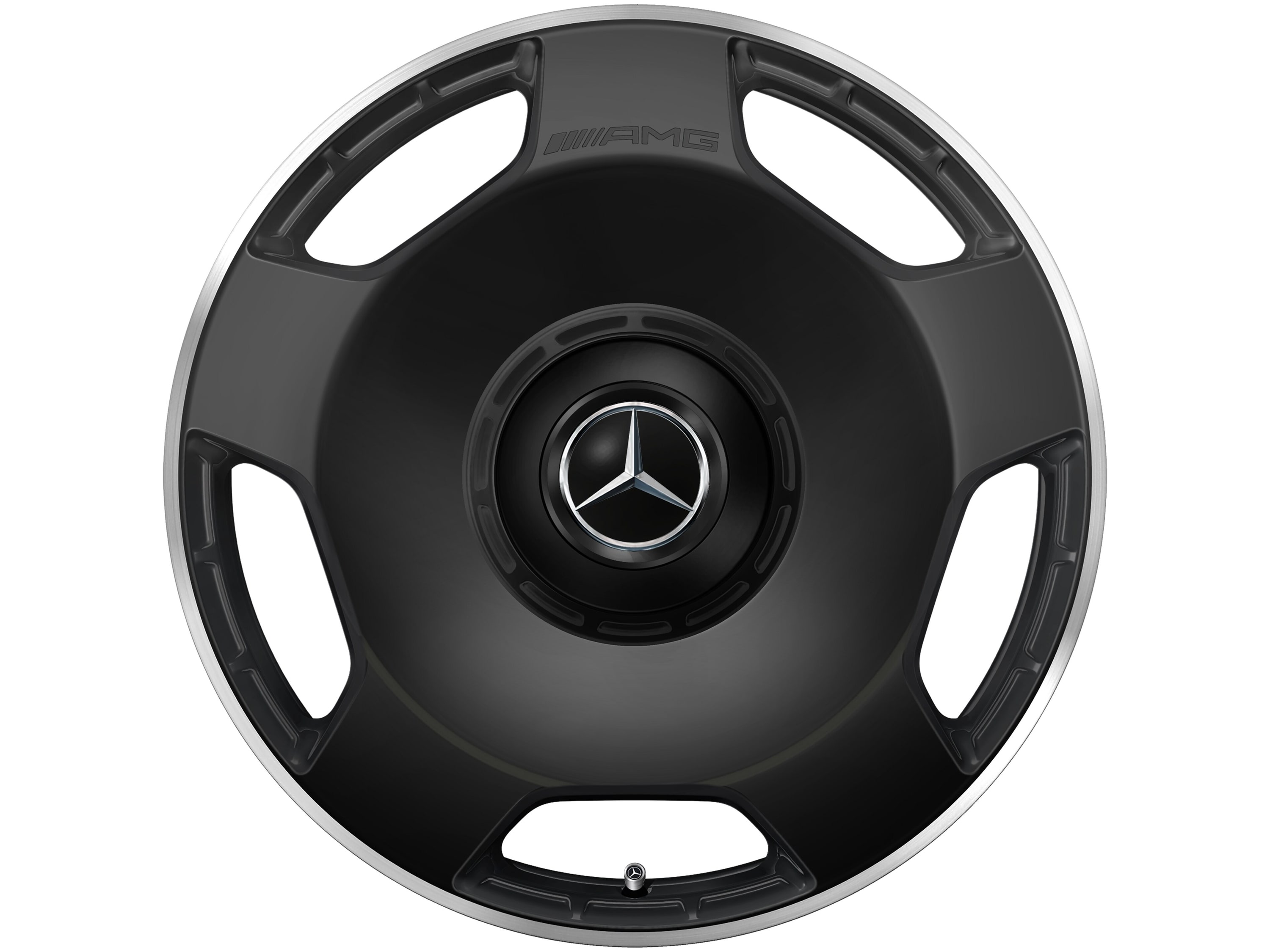 Колесный диск AMG 10J×21 ET30 для Mercedes-Benz AMG GT 290, передняя ось, черный, матовый, 5 декоративных отверстий — фото 3