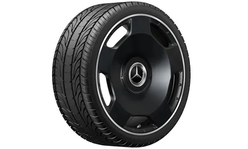Колесный диск AMG 11,5J×21 ET30 для Mercedes-Benz AMG GT 290, задняя ось, черный, матовый, 5 декоративных отверстий — фото 2