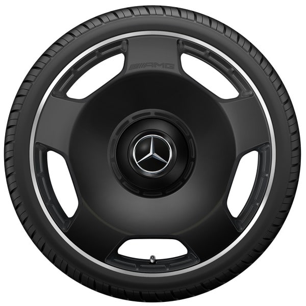 Колесный диск AMG 11,5J×21 ET30 для Mercedes-Benz AMG GT 290, задняя ось, черный, матовый, 5 декоративных отверстий — фото 3