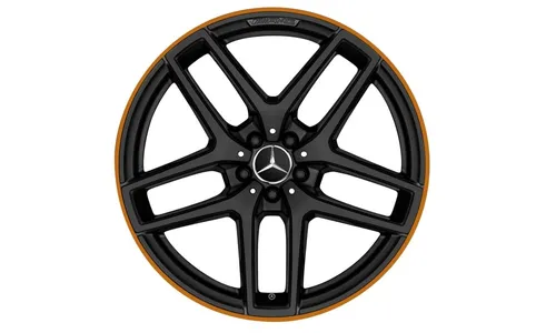 Колесный диск AMG 11J×21 ET38 для Mercedes-Benz GLE 292, задняя ось, черный, матовый, 5 двойных спиц — фото 1