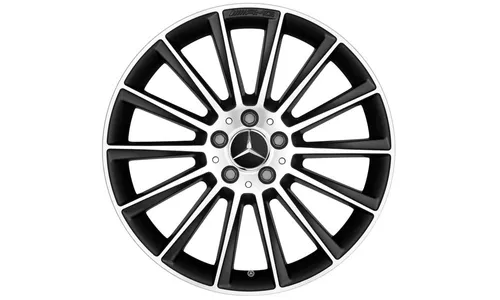 Колесный диск AMG 11J×22 ET40 для Mercedes-Benz GLE 292, задняя ось, черный, с алмазной проточкой, многоспицевый — фото 1