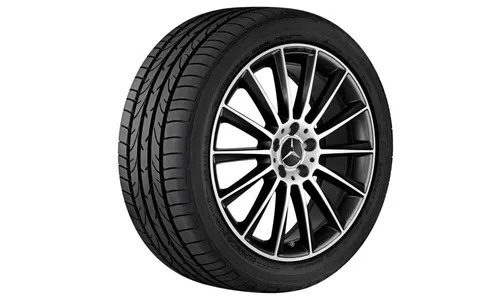 Колесный диск AMG 11J×22 ET40 для Mercedes-Benz GLE 292, задняя ось, черный, с алмазной проточкой, многоспицевый — фото 2