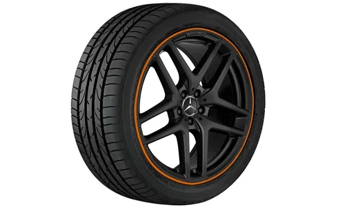 Колесный диск AMG 10J×21 ET52,5 для Mercedes-Benz GLE 292, передняя ось, черный, матовый, 5 двойных спиц — фото 1