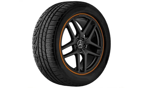 Колесный диск AMG 10J×21 ET52,5 для Mercedes-Benz GLE 292, передняя ось, черный, матовый, 5 двойных спиц — фото 2