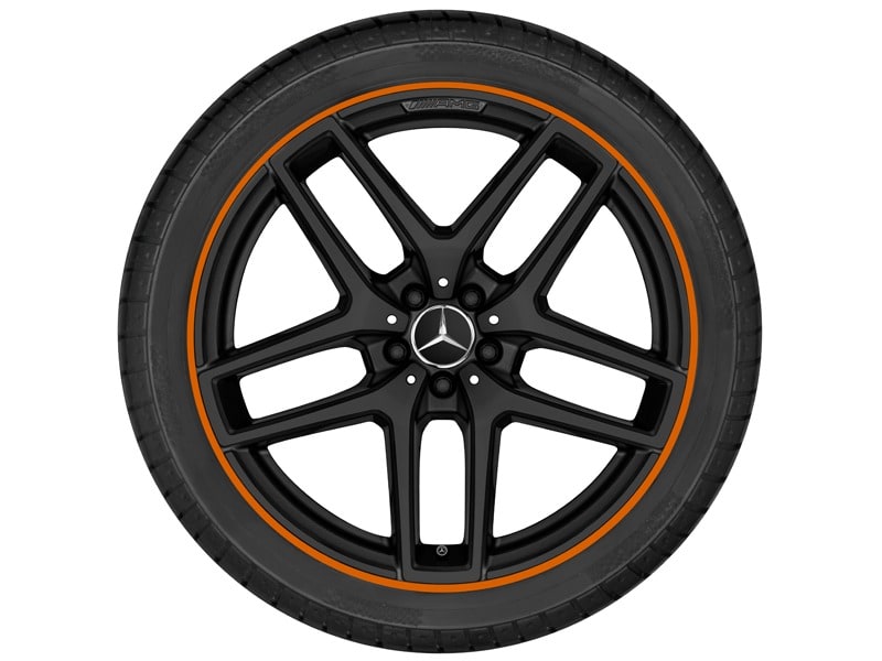 Колесный диск AMG 10J×21 ET52,5 для Mercedes-Benz GLE 292, передняя ось, черный, матовый, 5 двойных спиц — фото 3