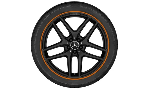 Колесный диск AMG 10J×21 ET52,5 для Mercedes-Benz GLE 292, передняя ось, черный, матовый, 5 двойных спиц — фото 3