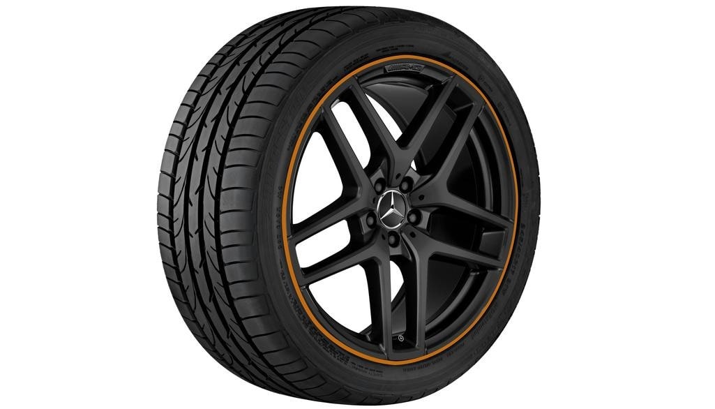 Колесный диск AMG 10J×21 ET52,5 для Mercedes-Benz GLE 292, передняя ось, черный, матовый, 5 двойных спиц — фото 4