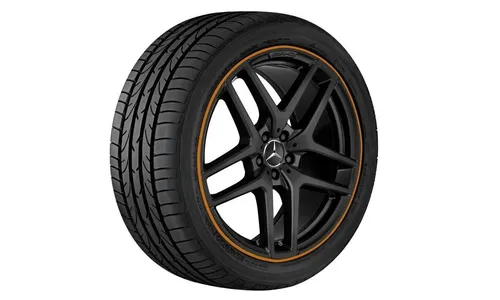 Колесный диск AMG 10J×21 ET52,5 для Mercedes-Benz GLE 292, передняя ось, черный, матовый, 5 двойных спиц — фото 4