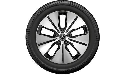Колесный диск 8J×19 ET34 для Mercedes-Benz EQC 293 / GLC 253, задняя ось, черный, с алмазной проточкой, 5 спиц — фото 2
