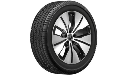 Колесный диск 8J×19 ET34 для Mercedes-Benz EQC 293 / GLC 253, задняя ось, черный, с алмазной проточкой, 5 спиц — фото 4