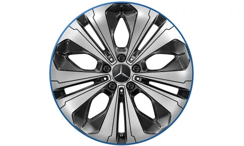 Колесный диск 8J×19 ET34 для Mercedes-Benz EQC 293 / GLC 253, передняя и задняя оси, черный, с алмазной проточкой — фото 1