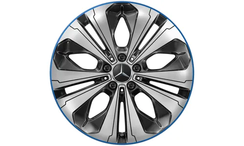 Колесный диск 8J×19 ET34 для Mercedes-Benz EQC 293 / GLC 253, передняя и задняя оси, черный, с алмазной проточкой — фото 2