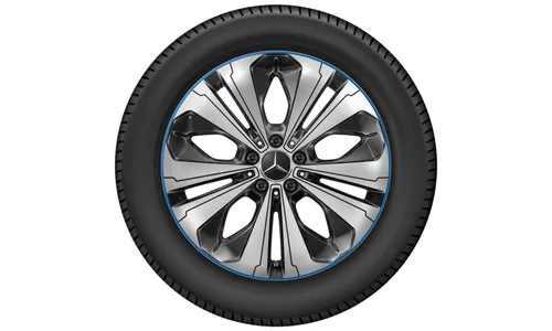 Колесный диск 8J×19 ET34 для Mercedes-Benz EQC 293 / GLC 253, передняя и задняя оси, черный, с алмазной проточкой — фото 4
