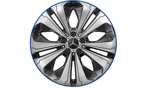 Колесный диск 8J×19 ET34 для Mercedes-Benz EQC 293 / GLC 253, задняя ось, черный, с алмазной проточкой — фото 1
