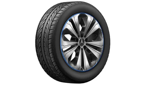 Колесный диск 8J×19 ET34 для Mercedes-Benz EQC 293 / GLC 253, задняя ось, черный, с алмазной проточкой — фото 2