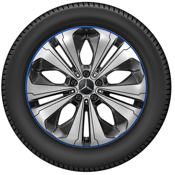 Колесный диск 8J×19 ET34 для Mercedes-Benz EQC 293 / GLC 253, задняя ось, черный, с алмазной проточкой — фото 3