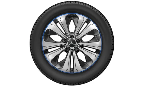 Колесный диск 8J×19 ET34 для Mercedes-Benz EQC 293 / GLC 253, задняя ось, черный, с алмазной проточкой — фото 3