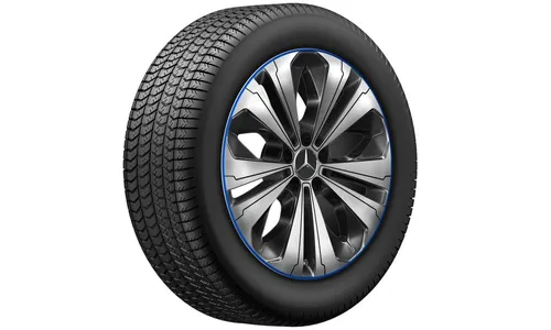 Колесный диск 8J×19 ET34 для Mercedes-Benz EQC 293 / GLC 253, задняя ось, черный, с алмазной проточкой — фото 4