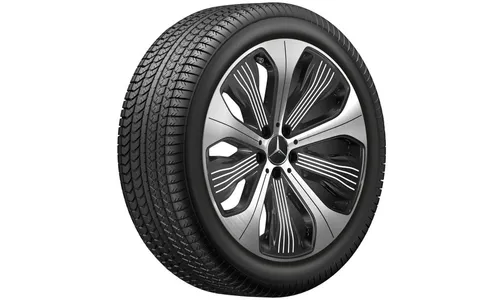 Колесный диск 7,5J×20 ET32 для Mercedes-Benz EQC 293 / GLC 253, передняя ось, черный, с алмазной проточкой, 5 спиц — фото 3