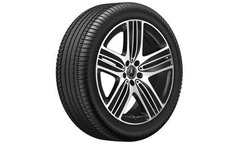 Колесный диск 7,5J×20 ET32,1 для Mercedes-Benz EQC 293 / GLC 253, передняя ось, черный, с алмазной проточкой, 5 спиц — фото 2
