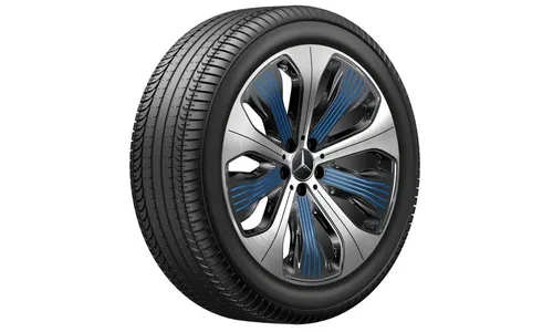 Колесный диск 8,5J×20 ET30 для Mercedes-Benz EQC 293 / GLC 253, задняя ось, черный, с алмазной проточкой, 5 спиц — фото 1
